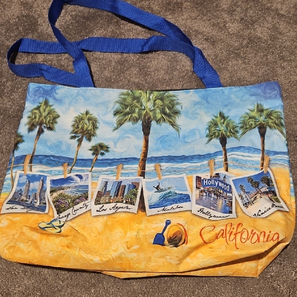 Scenic Beach Print Tote Bag - Picture 2 of 2